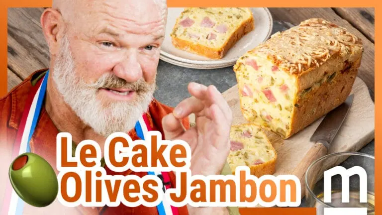 Le cake au jambon, olives et fromage